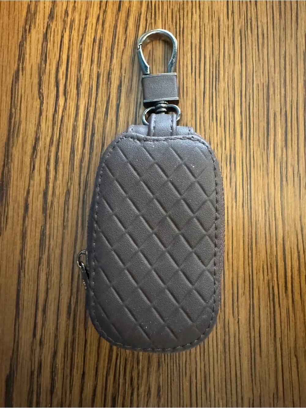 Key Chain Case Brown For Lincoln Zipper